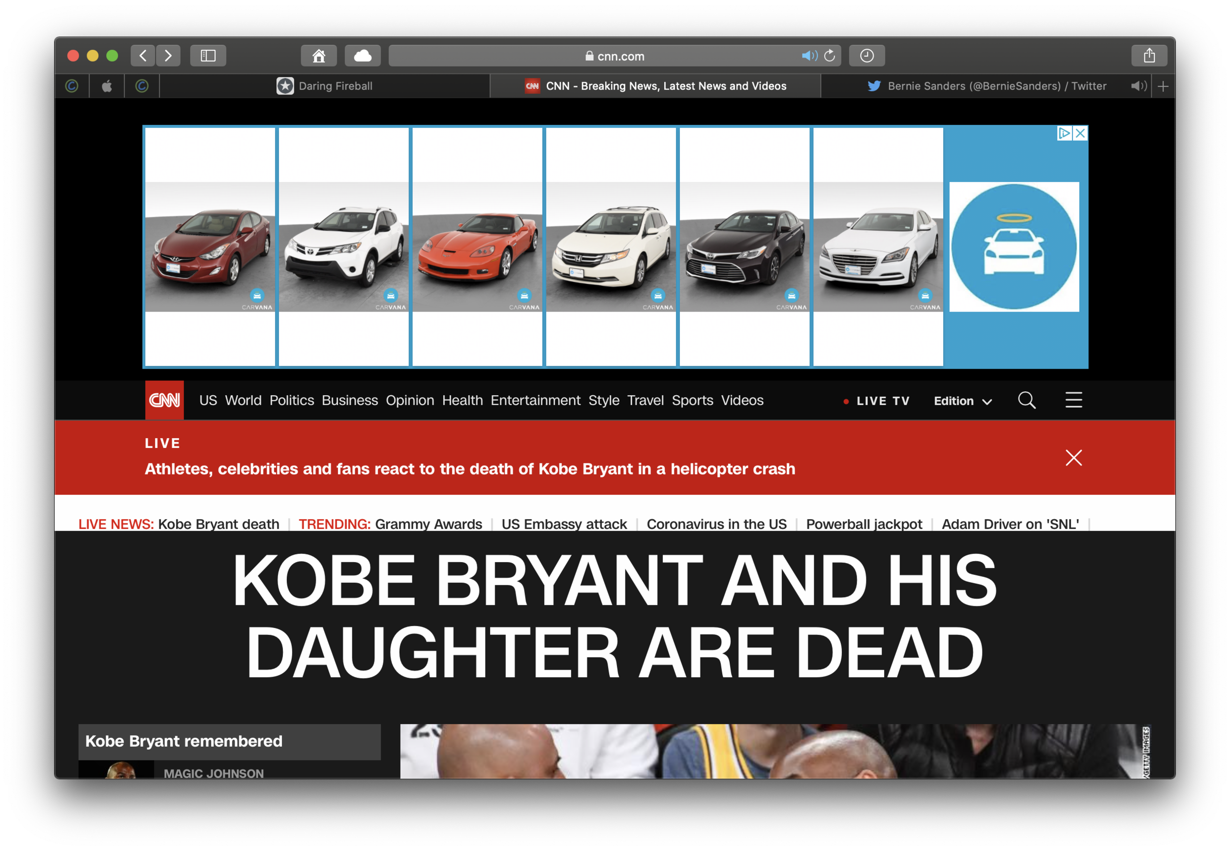 CNN's Disgraceful Delivery of The Kobe Bryant Headline