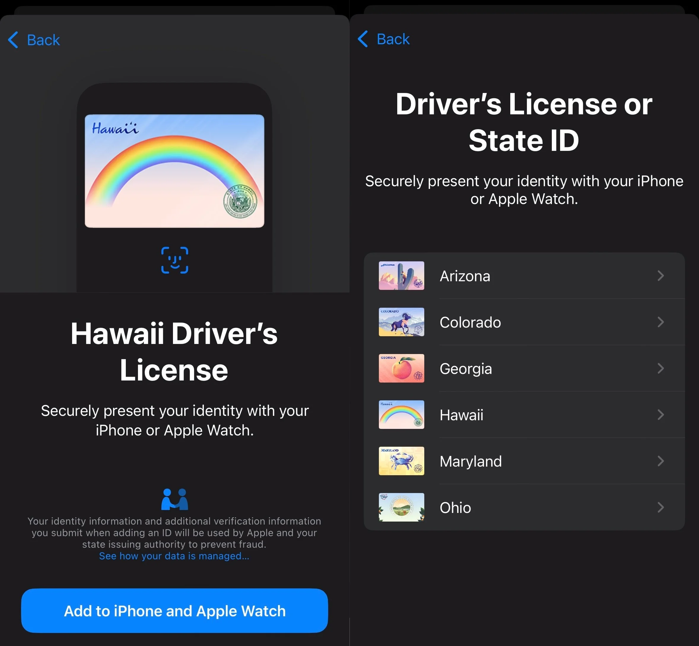 Hawaii Drivers Licenses Now Available in Apple Wallet