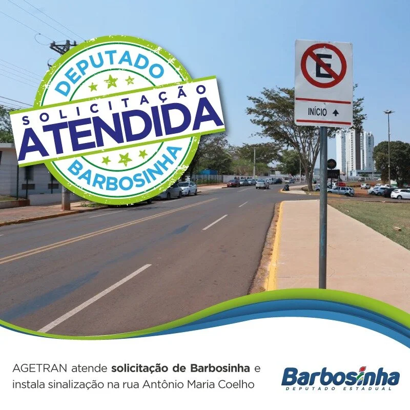 Instalação de sinalização na rua Antonio Maria Coelho em frente ao Yoted