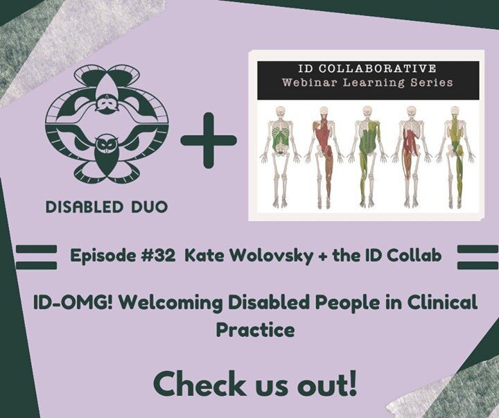 So honored to be invited back to the @immaculatedissection ID Collaborative Webinar Series. Check out the episode to learn more about how to serve disabled people in clinical practice.
 
Episode Link: http://ow.ly/VIMk30rcPPj
 
ps Kate was a guest fo
