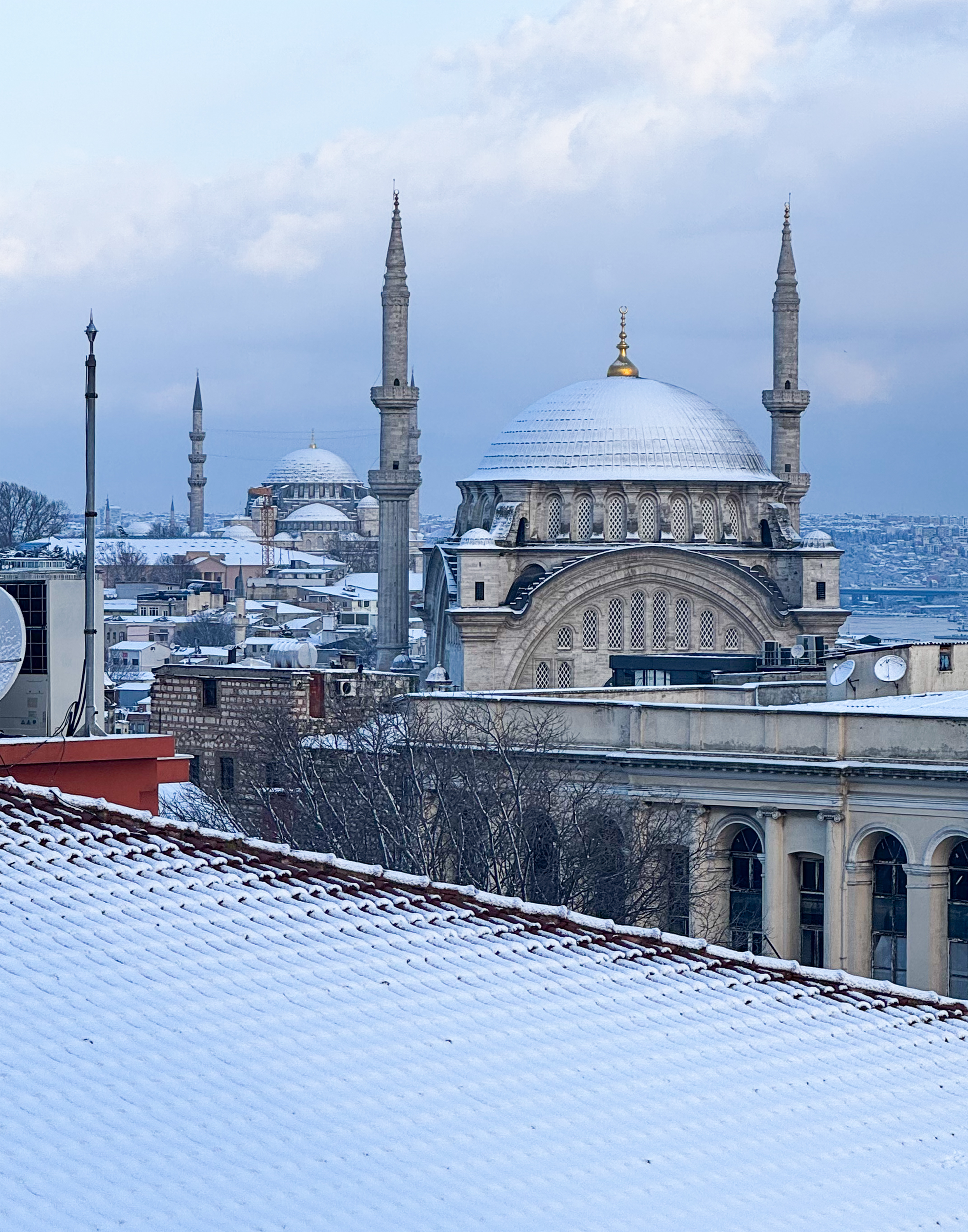 Snowy Domes. Istanbul, Turkey 2025