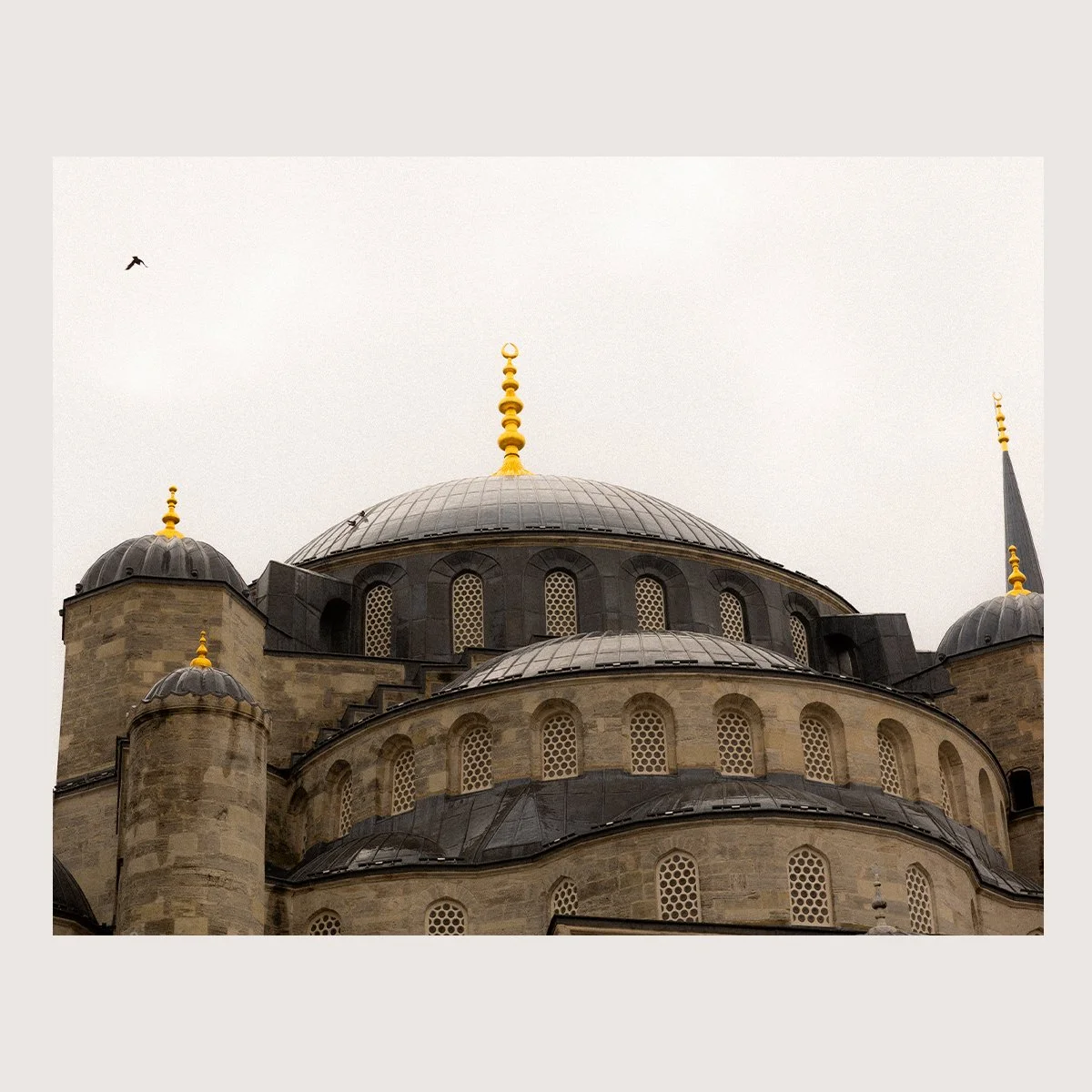 Soaring Above the Blue Mosque. Istanbul, Turkey on 35mm
