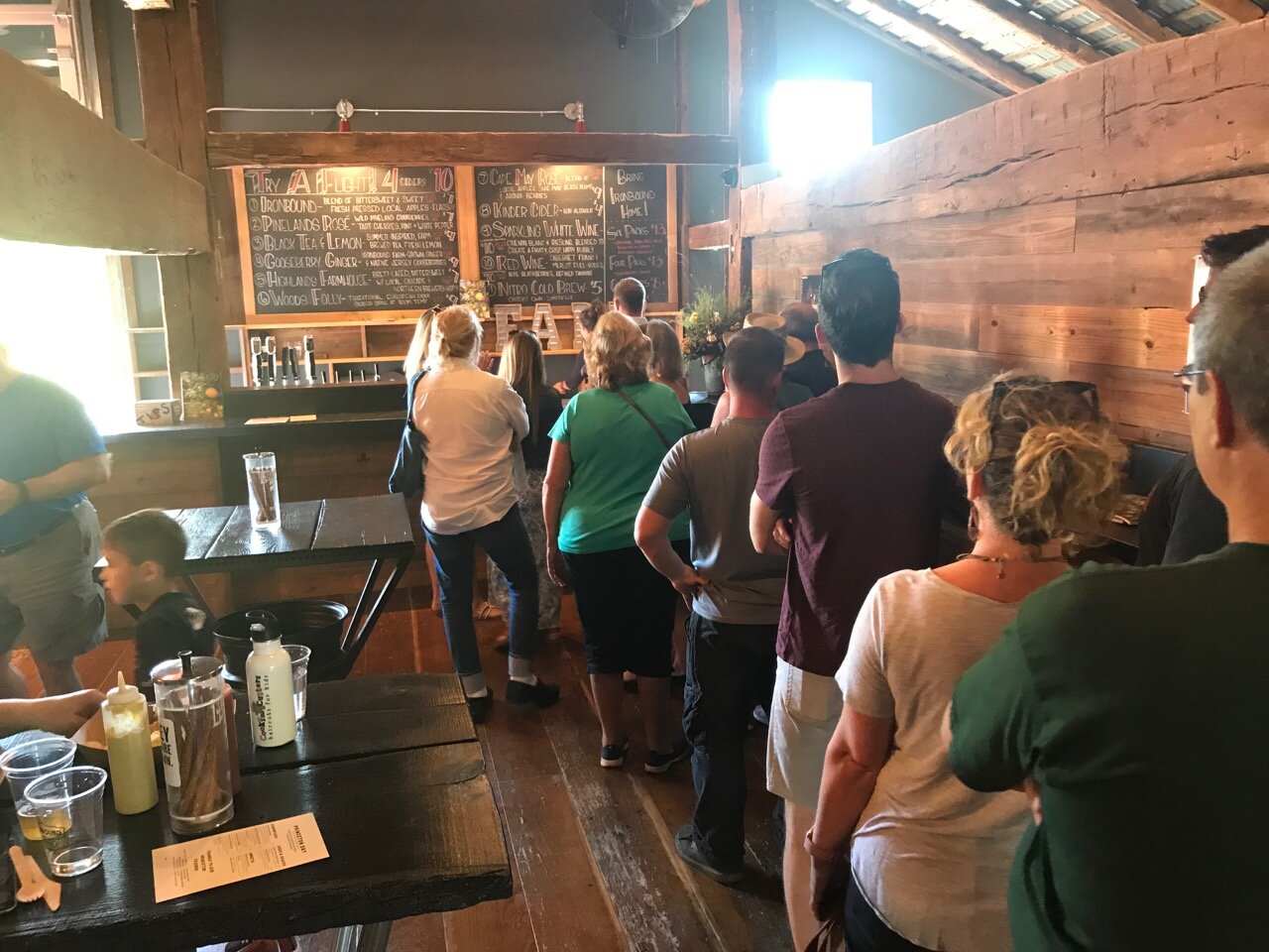 The taproom during a recent Sunday event.