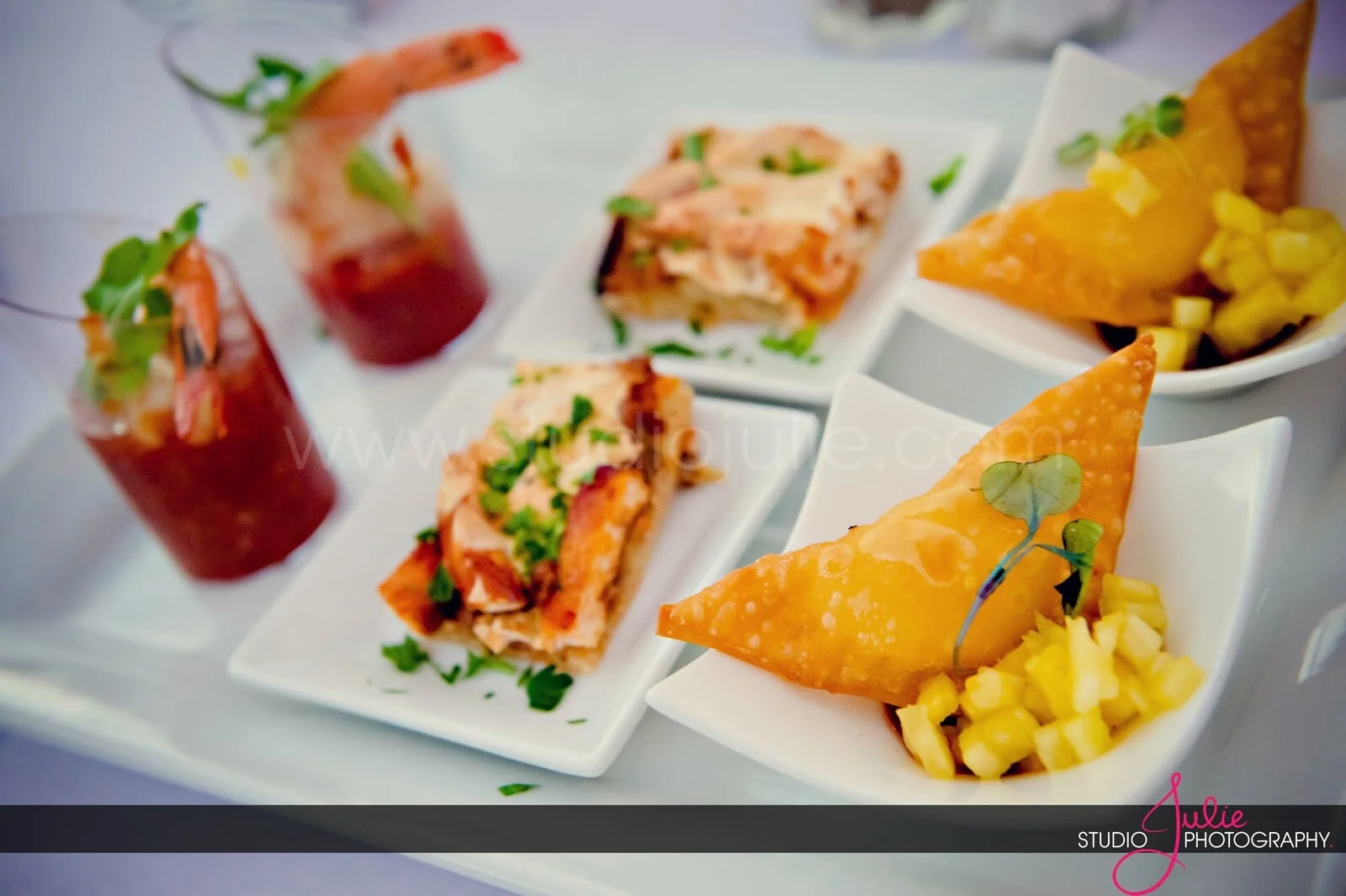 variety of colorful tapas