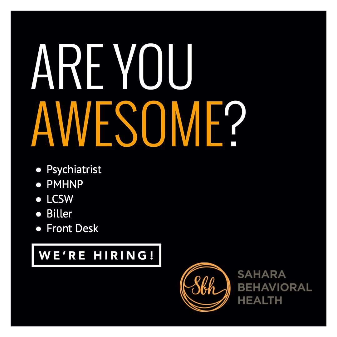 Apply online!

https://saharabehavioralhealth.com/careers