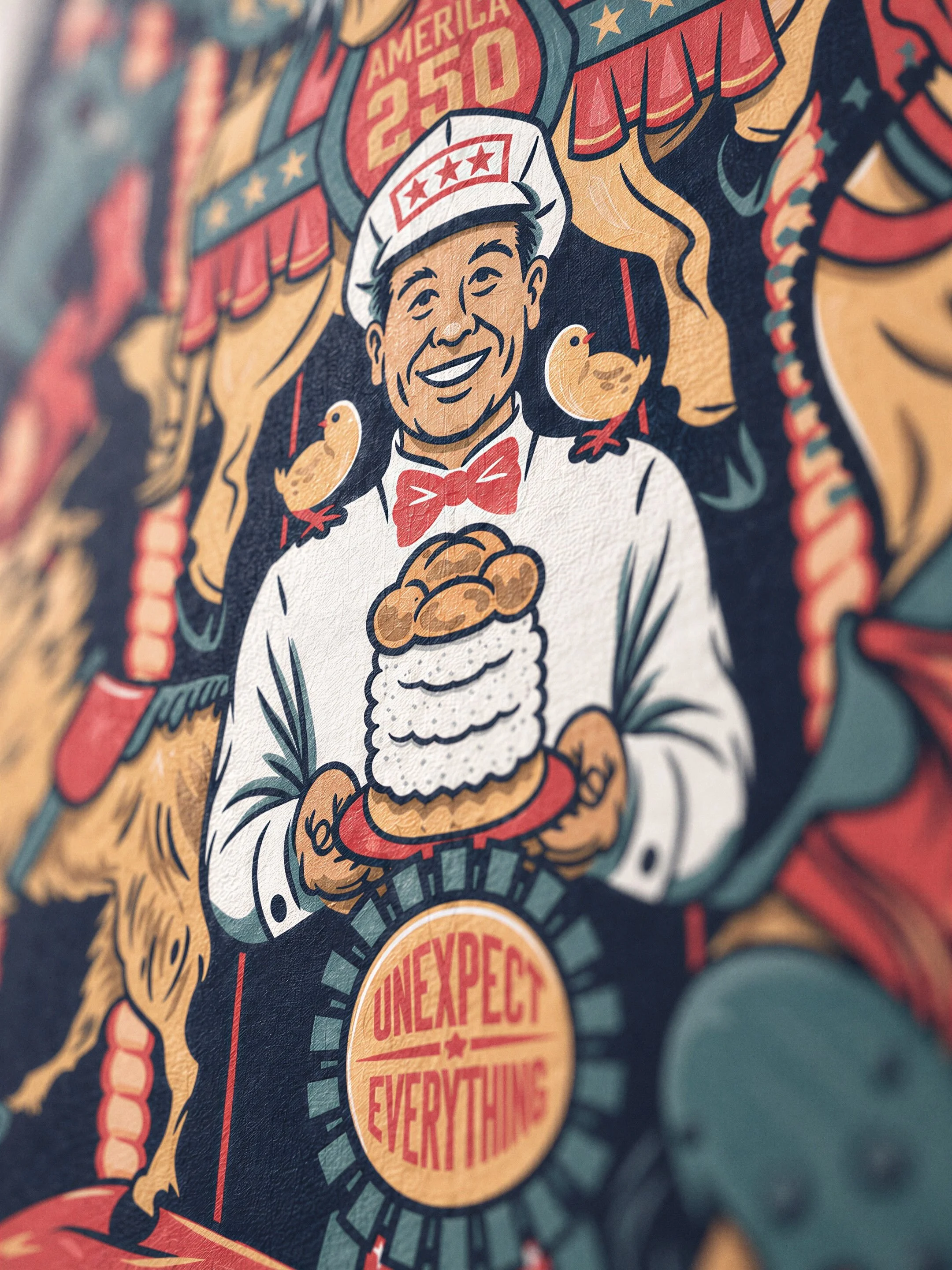 UNEXPECT EVERYTHING
It&rsquo;s not every day the three-time reigning Small Agency of the Year @colossuscreativeco calls you up for a design gig. So when they asked me to create the 2026 commemorative poster for @thebigefair I jumped on it.

Had a gre