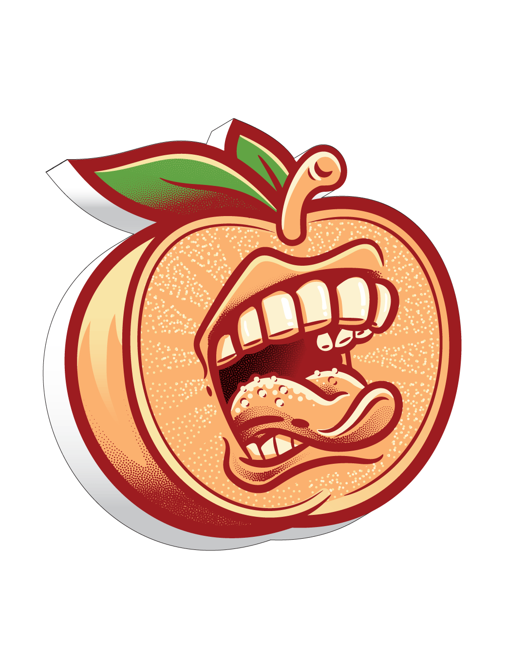 Screamin’ Peach PVC Wall Cutout