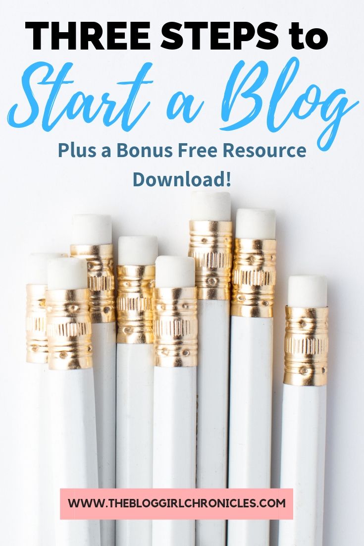 Three Steps to Start a Blog (plus a FREE DOWNLOADABLE resource!)