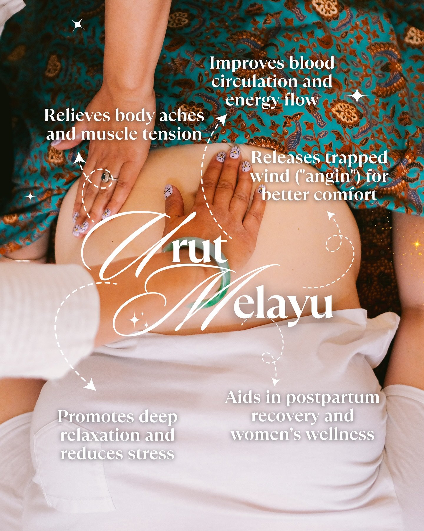Urut Melayu is a traditional Malay therapy that uses gentle, rhythmic massages to support the body&rsquo;s natural healing, especially after birth.💆🏽&zwj;♀️

It helps soothe sore muscles, ease swelling, and guide the body back into balance after th