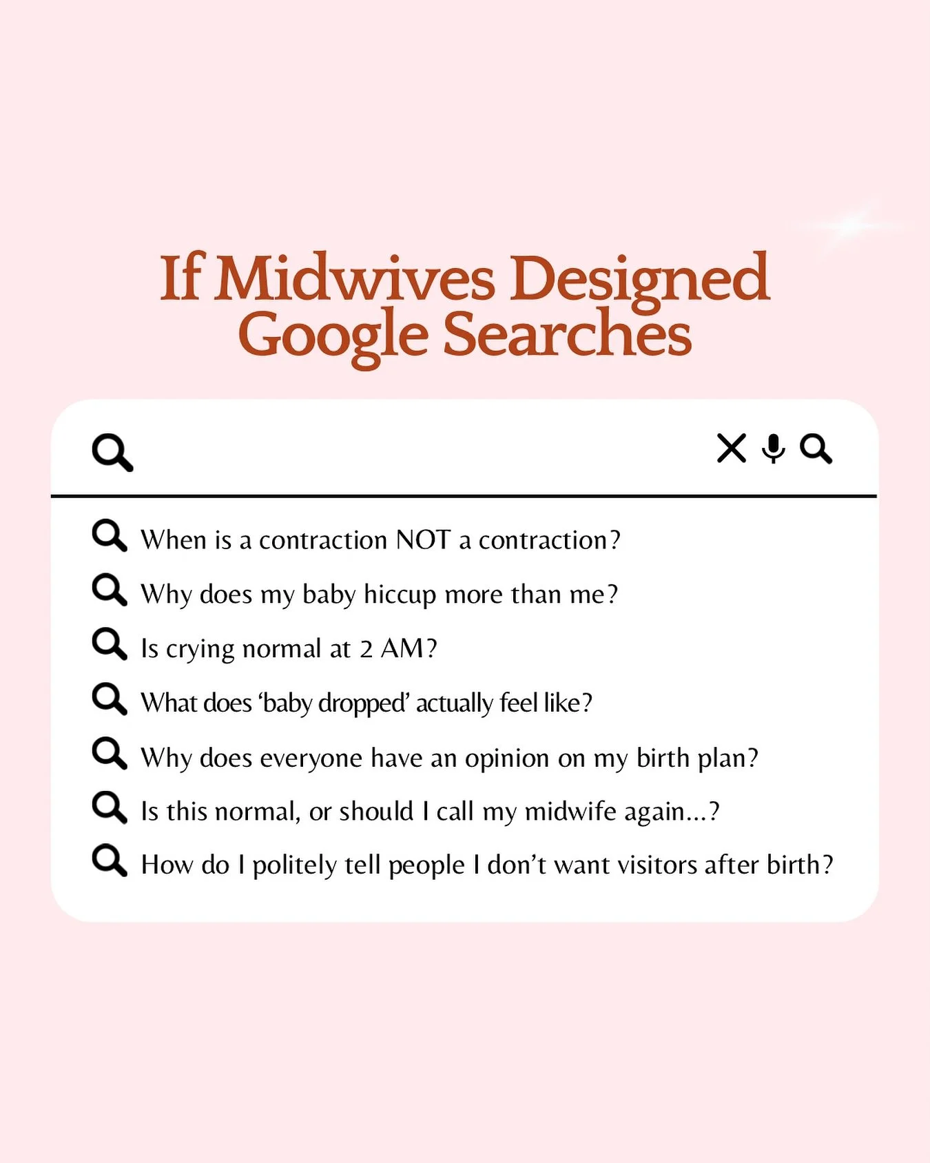 If midwives designed Google searches&hellip; every result would start with:
&ldquo;First, breathe. Second, you&rsquo;re doing amazing.&rdquo;
💛
What&rsquo;s the wildest thing you&rsquo;ve ever Googled during pregnancy? 👀

#midwifery #midwifelife #m