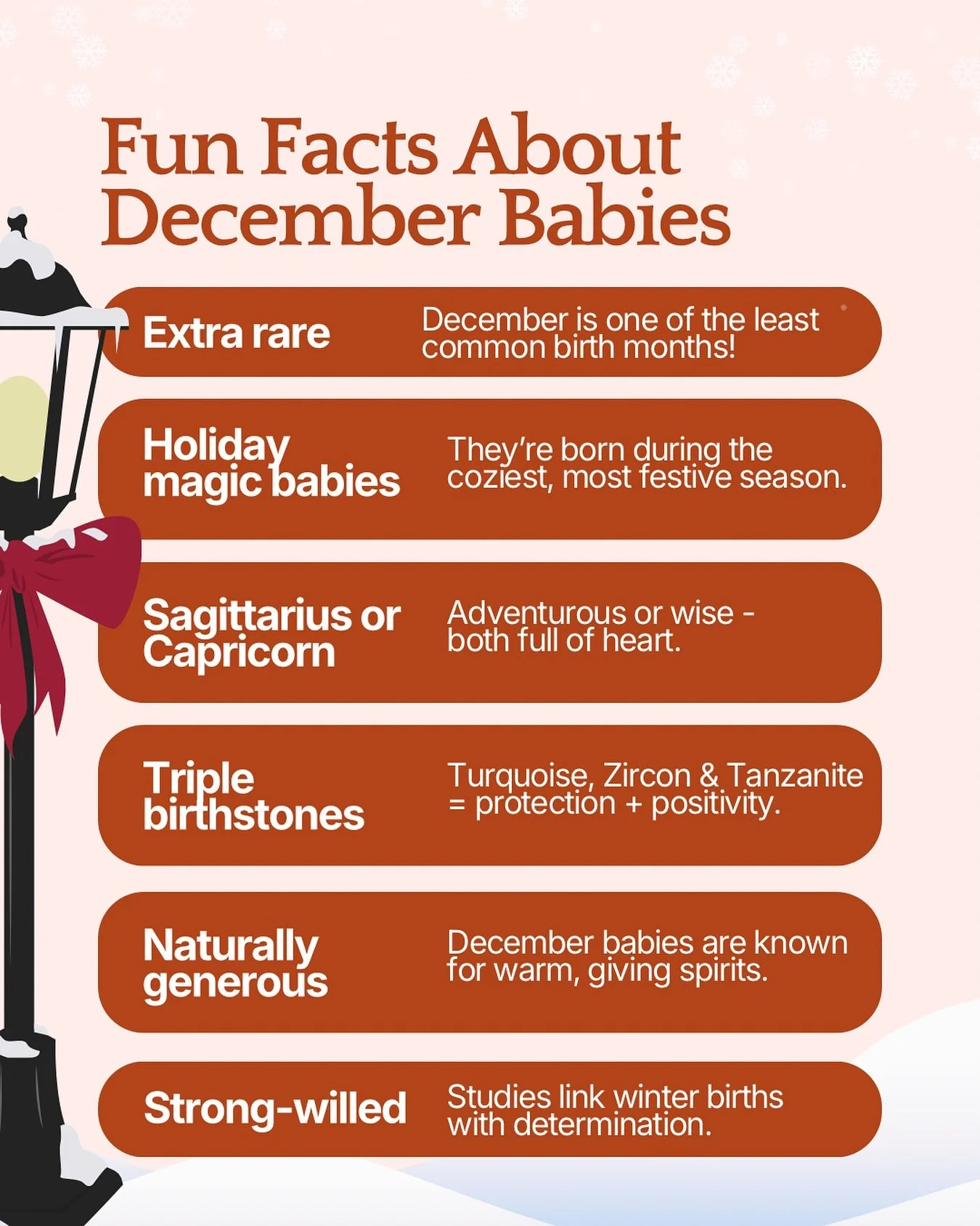 December babies, this is your season!
We&rsquo;re sharing some fun facts about those born in the final stretch of the year.
Tag a December baby you adore! ❄️

#decemberbaby #decembertoremember #decemberbabies #decembervibes #decemberbirthstone #decem