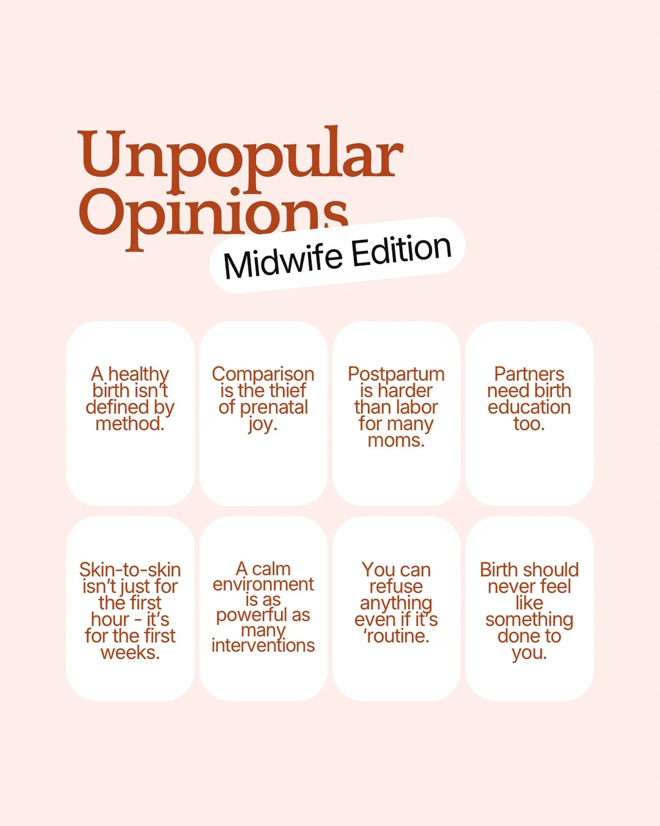 Midwives, drop your unpopular opinions - the ones you only share during charting breaks or after a long shift!👀

#midwifelife #midwifery #midwifes #midwivesmakeadifference