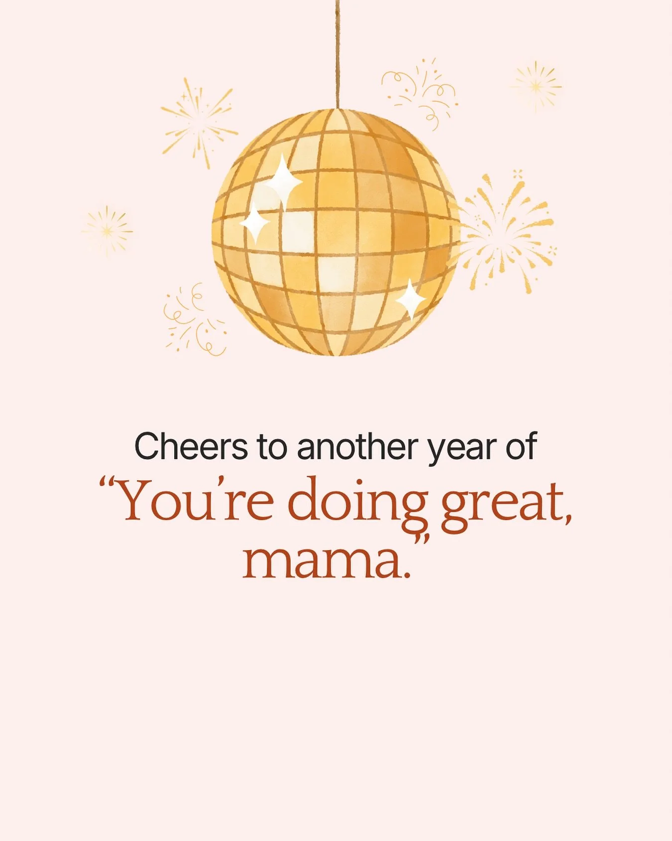 This year was a big wew. 😮&zwj;💨
Hard in ways I didn&rsquo;t expect. Stretching in ways I didn&rsquo;t plan.
But I&rsquo;m here - still learning, still showing up.

&ldquo;You&rsquo;re doing great, mama.&rdquo;
The words we offer.
The words we need