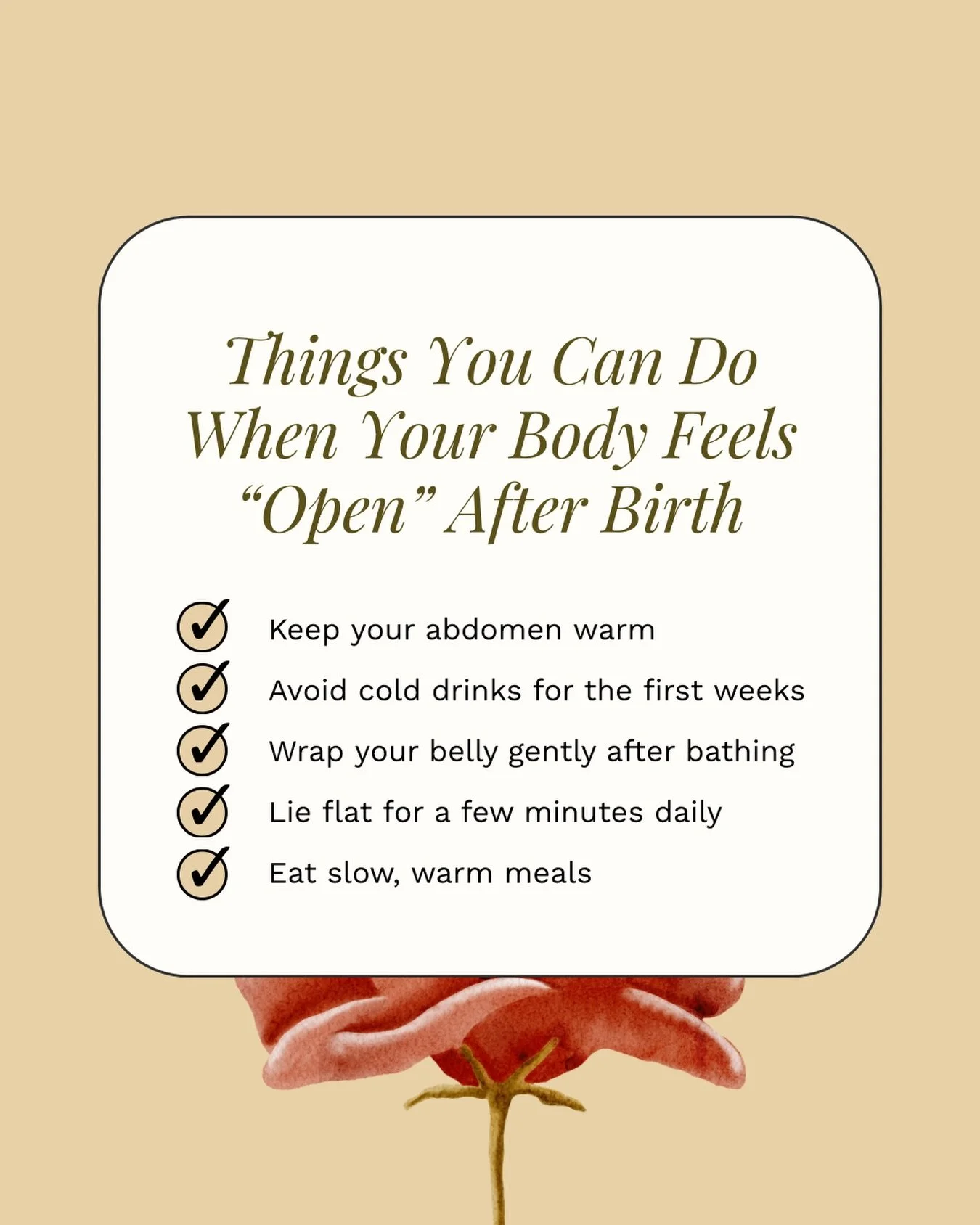 That &ldquo;open&rdquo; feeling after birth can feel unfamiliar,  like your body hasn&rsquo;t fully come back to itself yet.
Malay postpartum wisdom sees this as a liminal space: between who you were and who you&rsquo;re becoming. Through warmth, rit