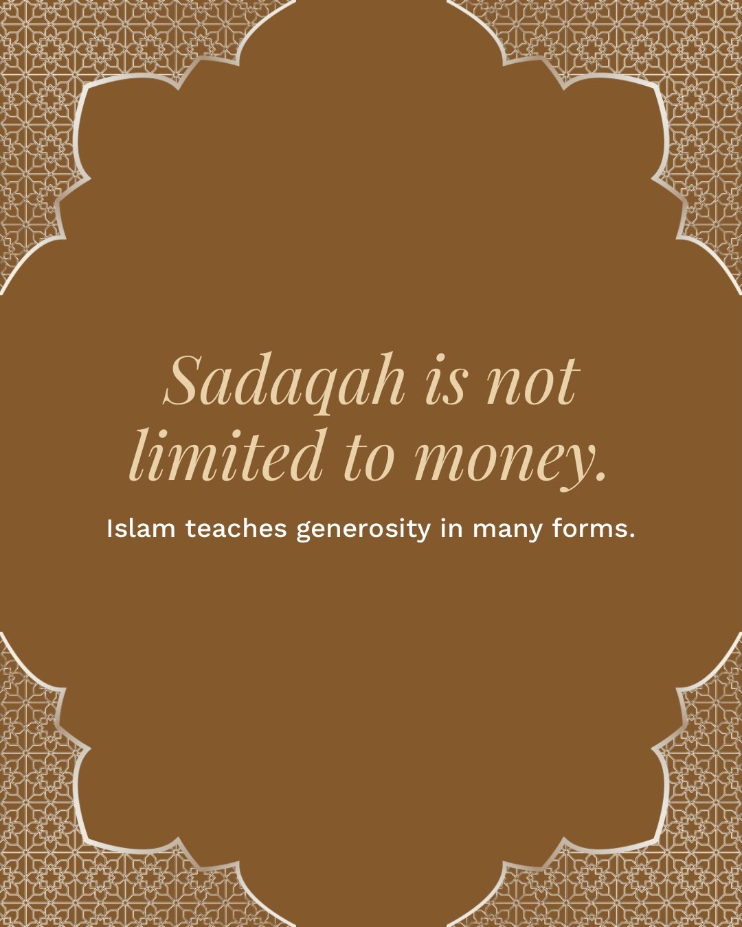 We often think of sadaqah as something we give with our hands, but it&rsquo;s also something we give with our words, our time, and our intentions. Kindness, compassion, and service are all forms of charity, accessible to every one of us, every day.