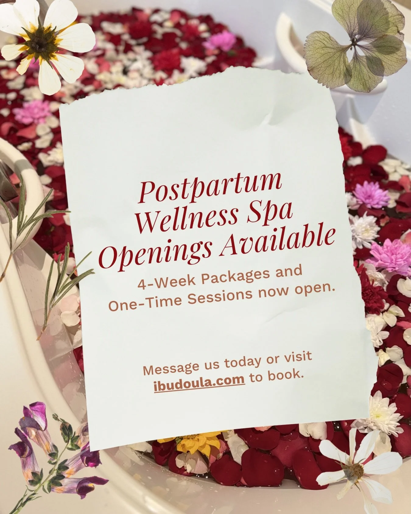 Rest. Warmth. Support. 🍃That&rsquo;s what postpartum should feel like.

We currently have available slots for our Postpartum Wellness Spa offering both one-time sessions and 4-week packages. C-section mothers can safely book as well. You can book it