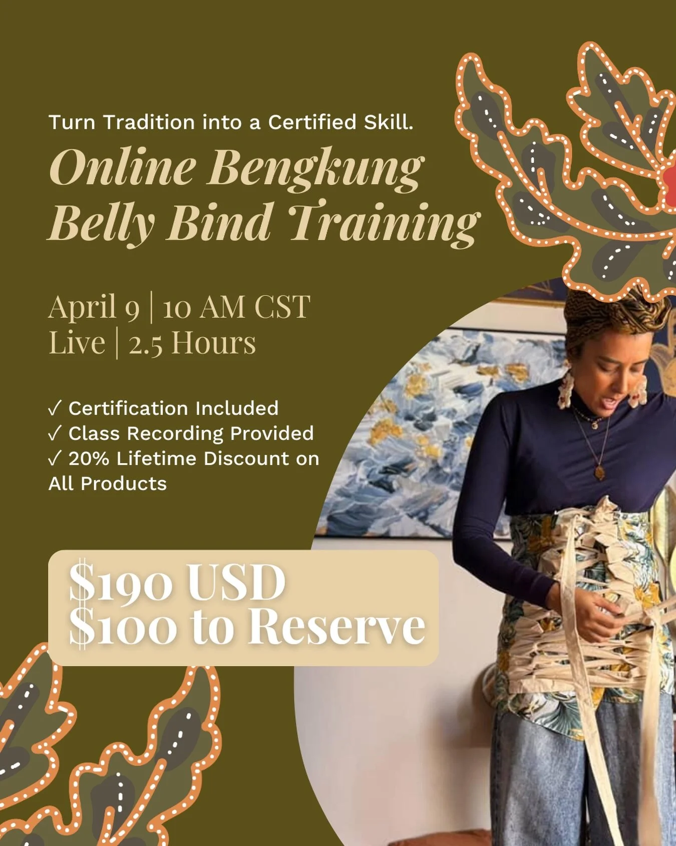 𝘐𝘧 𝘴𝘶𝘱𝘱𝘰𝘳𝘵𝘪𝘯𝘨 𝘮𝘰𝘵𝘩𝘦𝘳𝘴 𝘵𝘩𝘳𝘰𝘶𝘨𝘩 𝘱𝘰𝘴𝘵𝘱𝘢𝘳𝘵𝘶𝘮 𝘤𝘢𝘳𝘦 𝘮𝘢𝘵𝘵𝘦𝘳𝘴 𝘵𝘰 𝘺𝘰𝘶, 𝘵𝘩𝘪𝘴 𝘤𝘭𝘢𝘴𝘴 𝘪𝘴 𝘸𝘰𝘳𝘵𝘩 𝘦𝘹𝘱𝘭𝘰𝘳𝘪𝘯𝘨.

Join our 𝗩𝗶𝗿𝘁𝘂𝗮𝗹 𝗕𝗲𝗻𝗴𝗸𝘂𝗻𝗴 𝗕𝗶𝗻𝗱𝗶𝗻𝗴 𝗖𝗲𝗿𝘁𝗶𝗳𝗶𝗰𝗮𝘁𝗶?