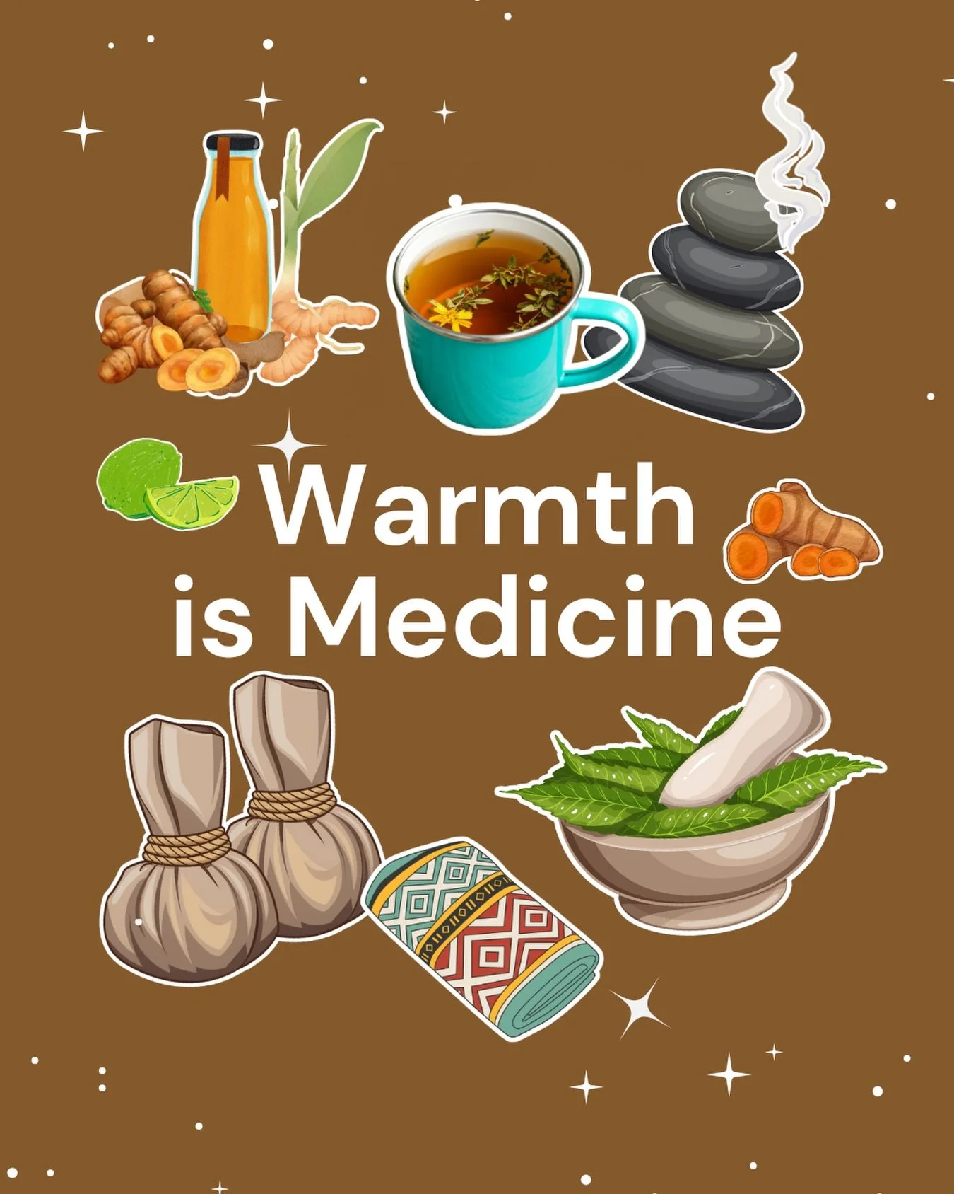 Warmth might sound like a small thing but in many cultures, it&rsquo;s a big part of postpartum care.

In Ayurveda, warmth helps restore balance.
In Malay traditions, heat therapies support circulation and healing.
In TCM, avoiding &ldquo;cold&rdquo;