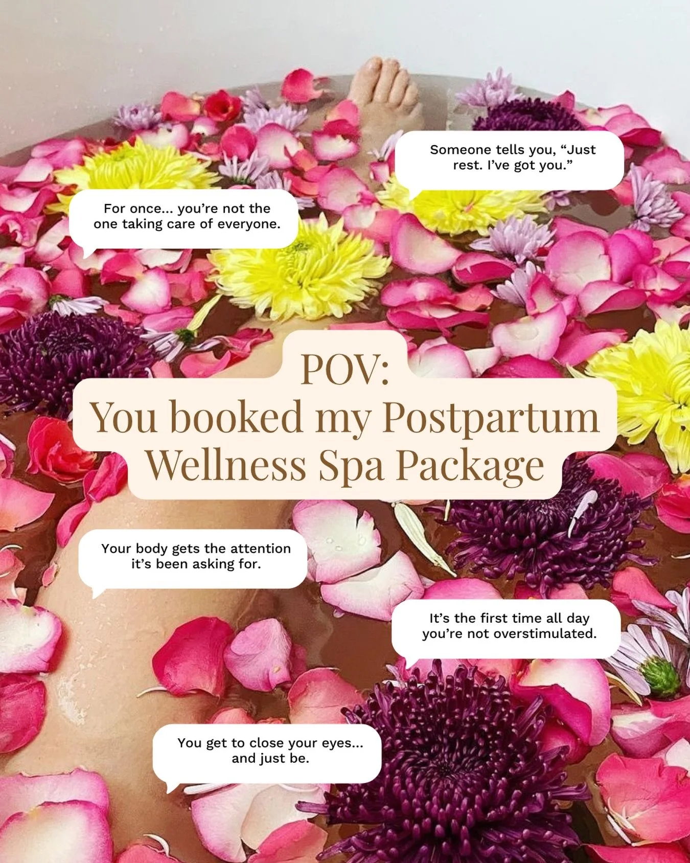 Mamas, after everything your body has done, you deserve this kind of care.

Our Postpartum Wellness Spa Package is available as a one-time session or a 4-week healing journey, thoughtfully created for both vaginal and c-section births.

Indulge in a 