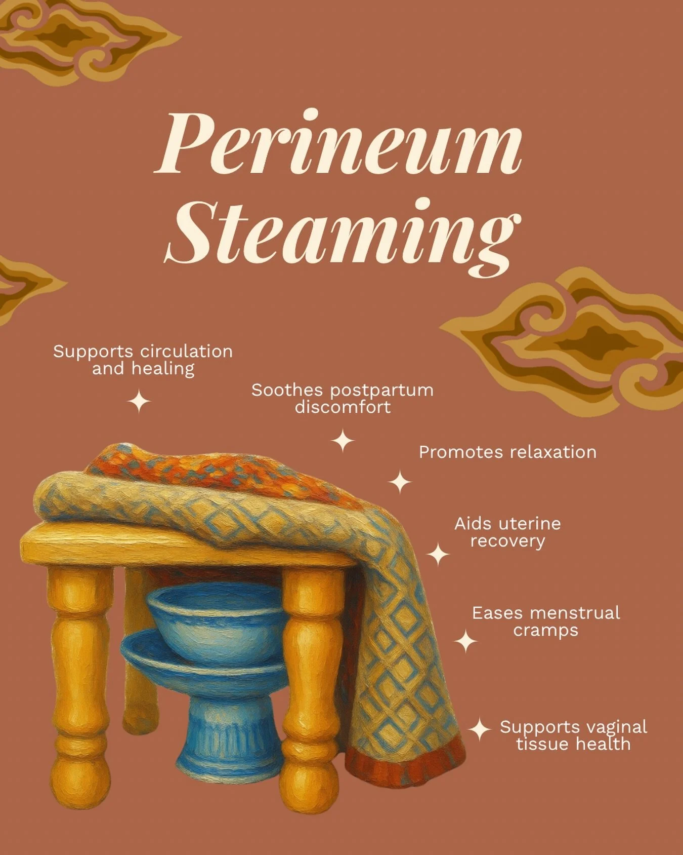 Perineum steaming is rooted in traditional wellness practices across different cultures 🌿

It&rsquo;s often associated with postpartum healing and menstrual health, especially in cases of discomfort or irregular cycles.

At its core, the belief is s