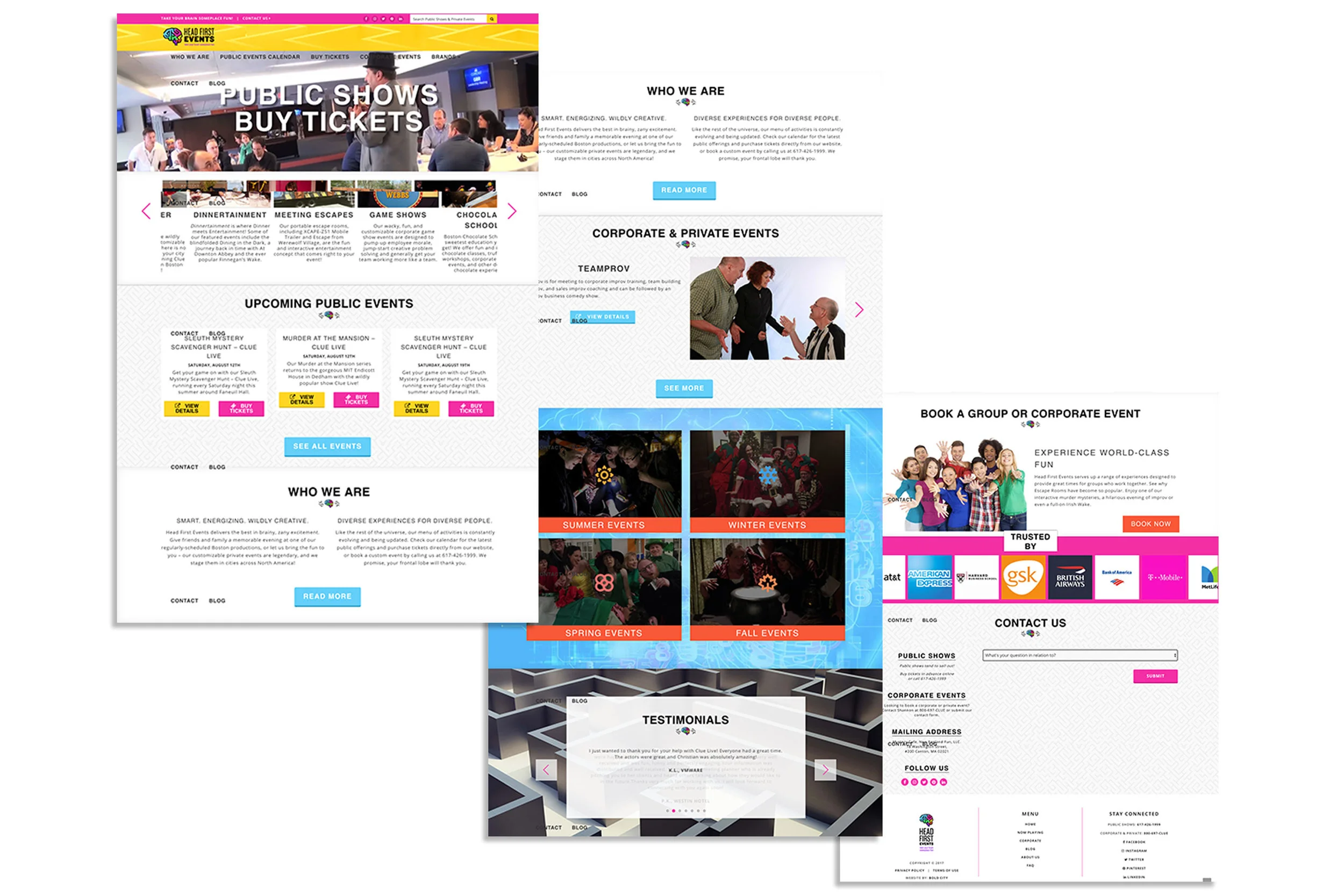 After delivery of the work I did, the client used a separate web designer to create the website according to my wireframe designs. View the full website here !