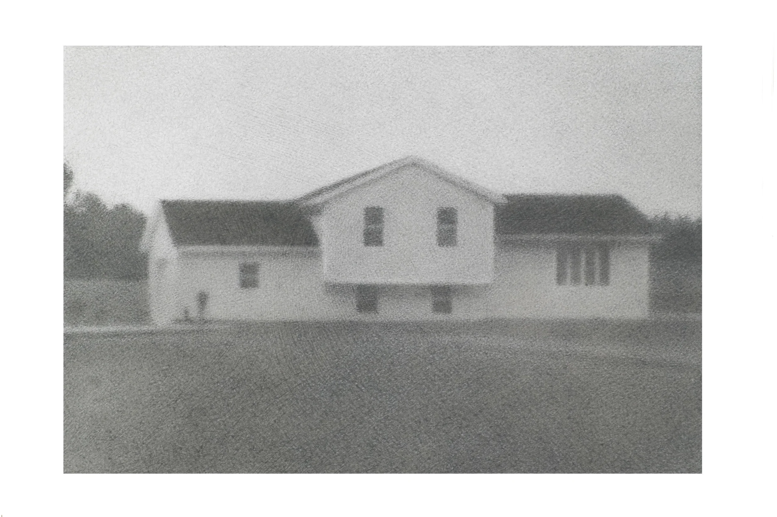 Split Level House graphite on panel 8"x 12" 2005