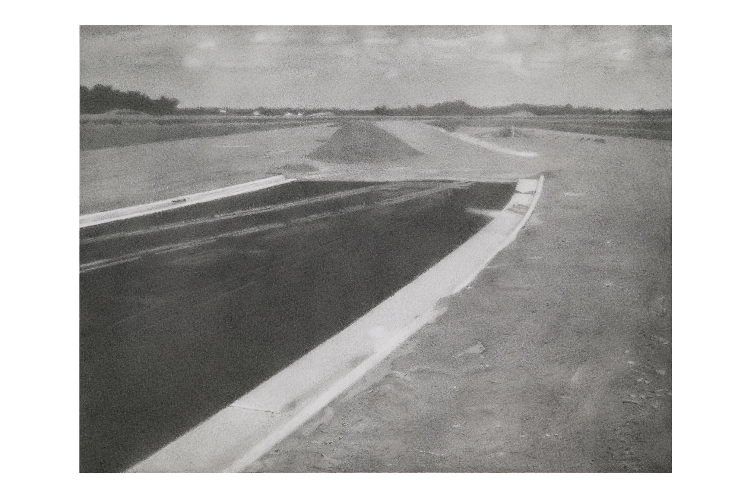Unfinished Road graphite on panel 12"x 16" 2010