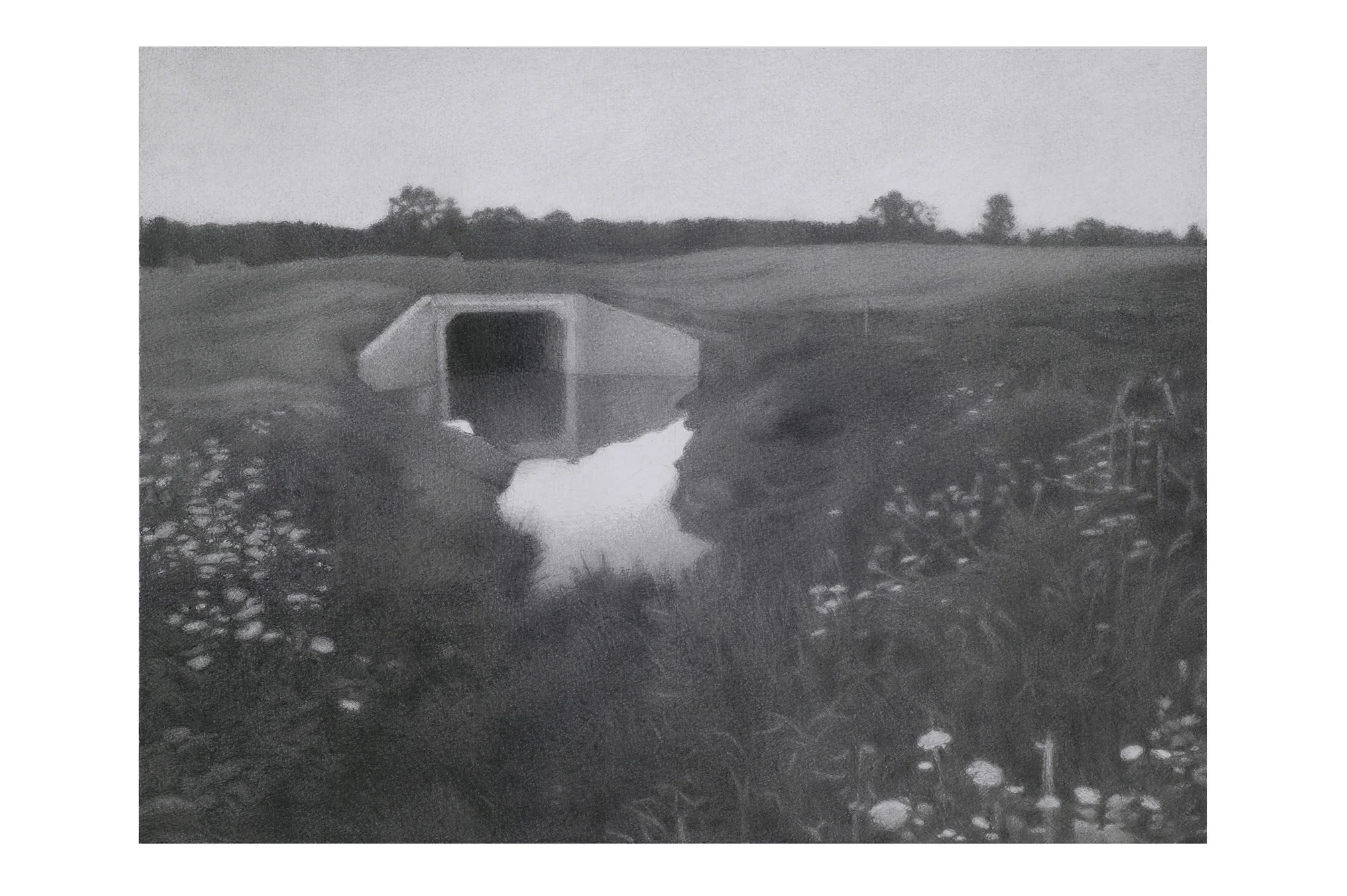 Culvert graphite on panel 12"x 16" 2009