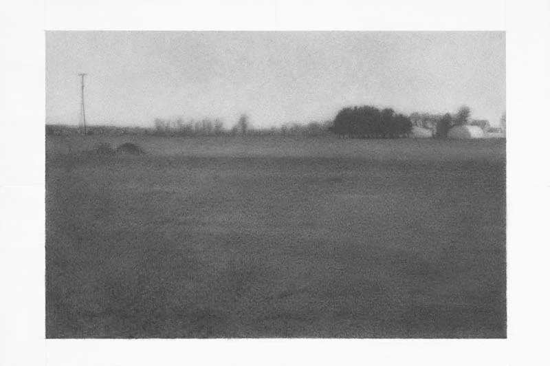 Landscape w Cell Tower graphite on paper 11'x 15" 2006