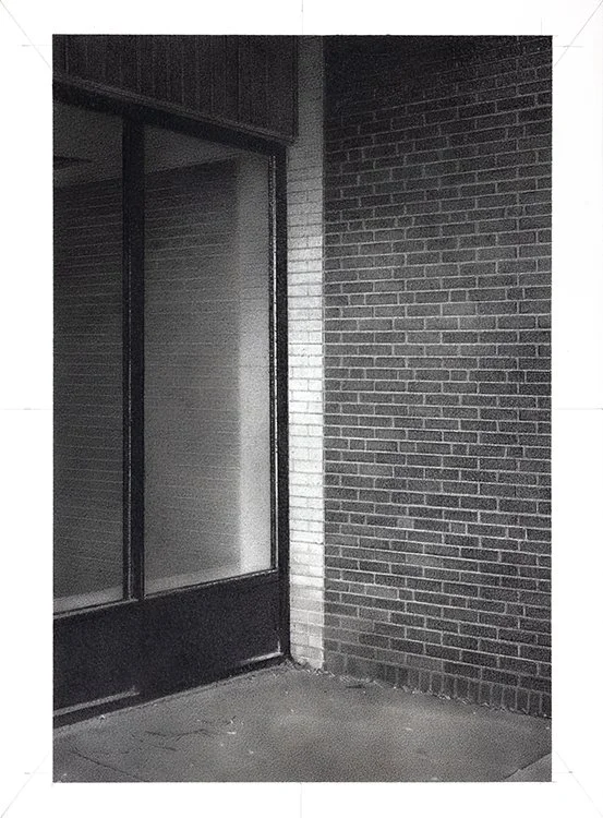 Wall Reflection graphite on panel 12:x16" 2025