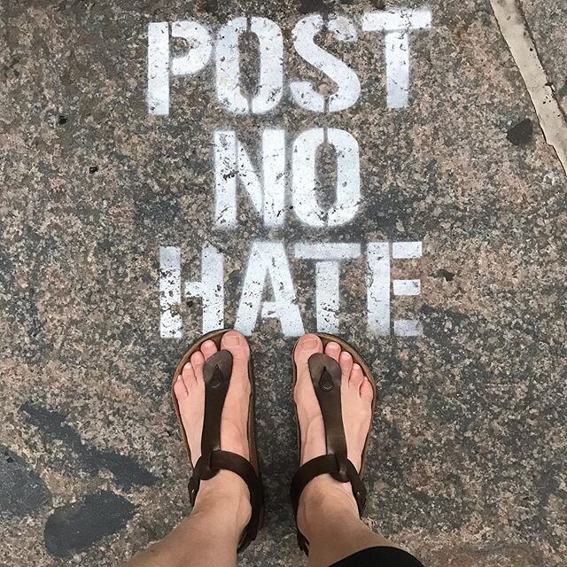 I saw this message on the sidewalk in Wooster Street. #walkabout #racialjustice #economicjustice #wordsarepowerful