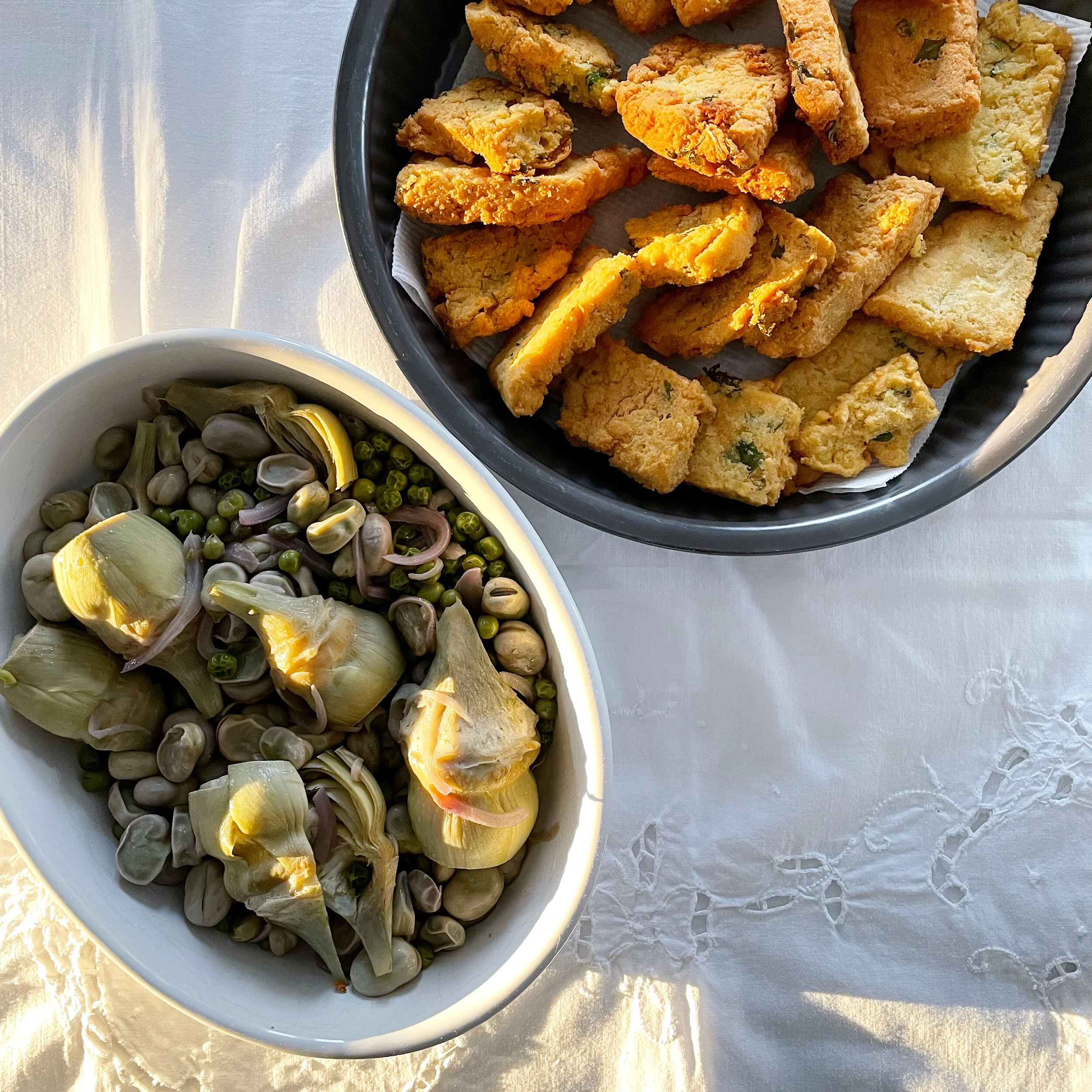 Panelle con Carciofi &amp; Fava Beans
