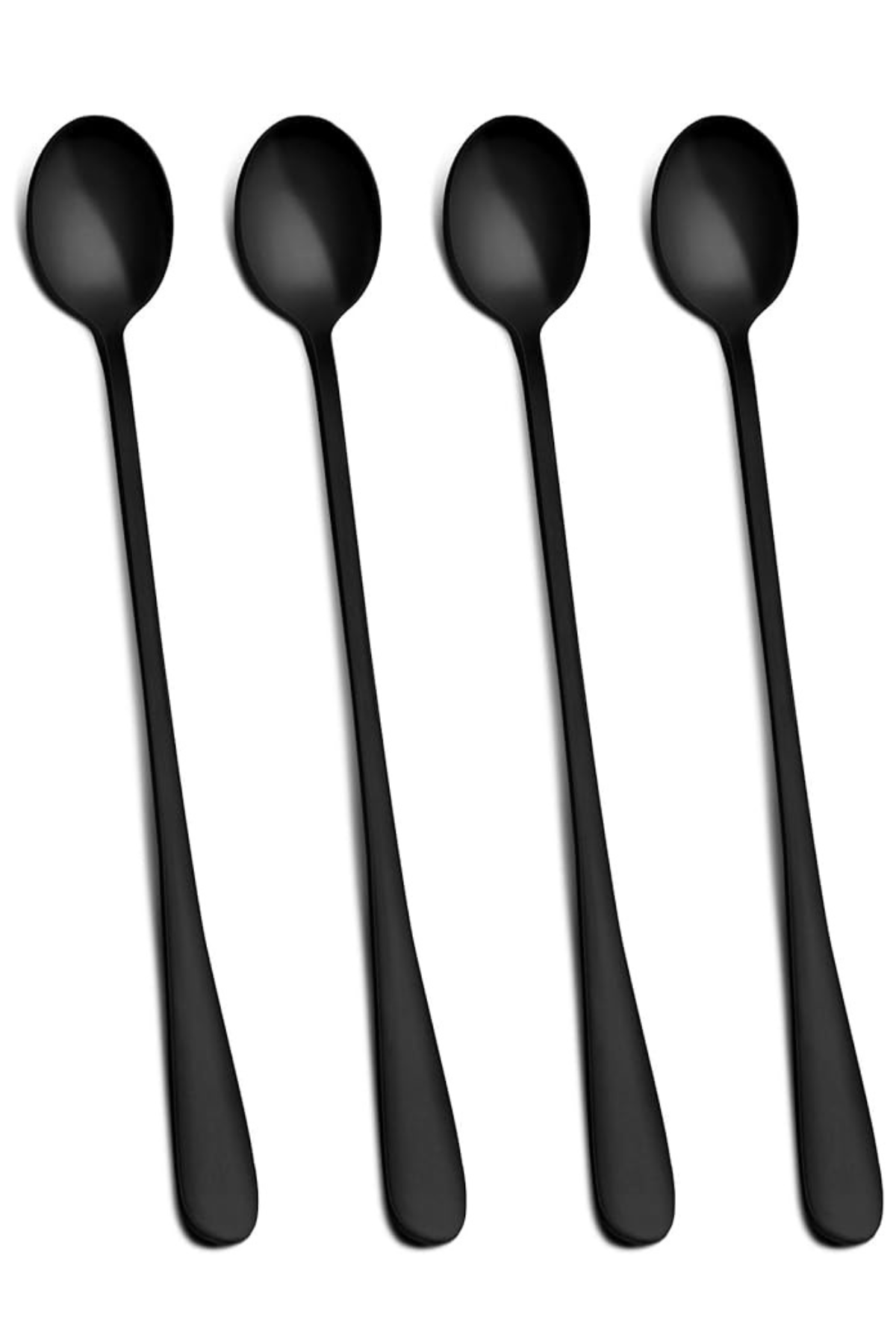 Hiware Matte Black 9-Inch Long Handle Iced Tea Spoon, Set.png