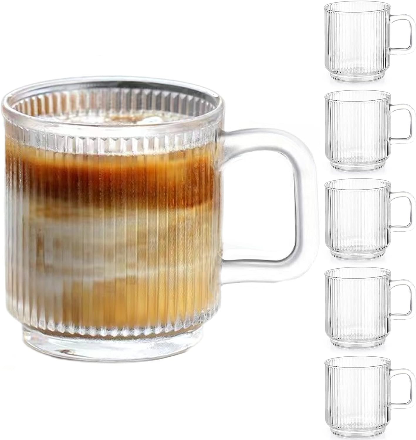 6 PACK Premium Glass Coffee Mugs with Handle.jpg