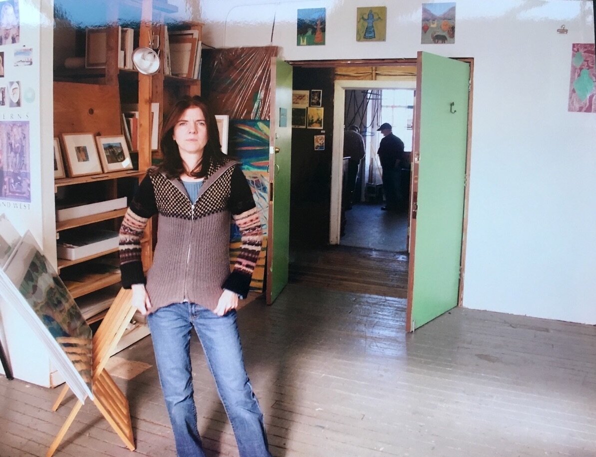 Margaret Tsirantonakis in her Yale &amp; Towne Studio, 2004 (Copy)