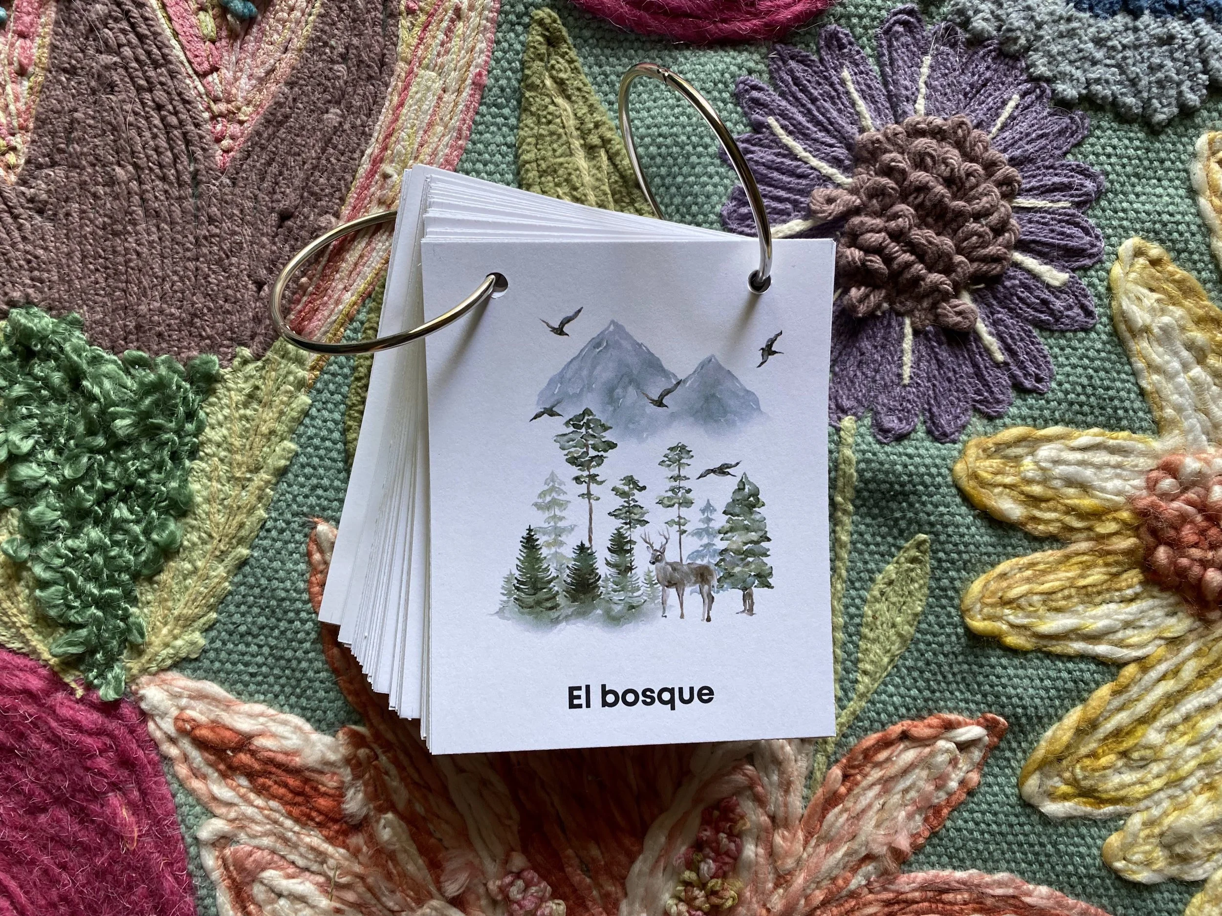 El Bosque (The Forest) Watercolor Flashcards