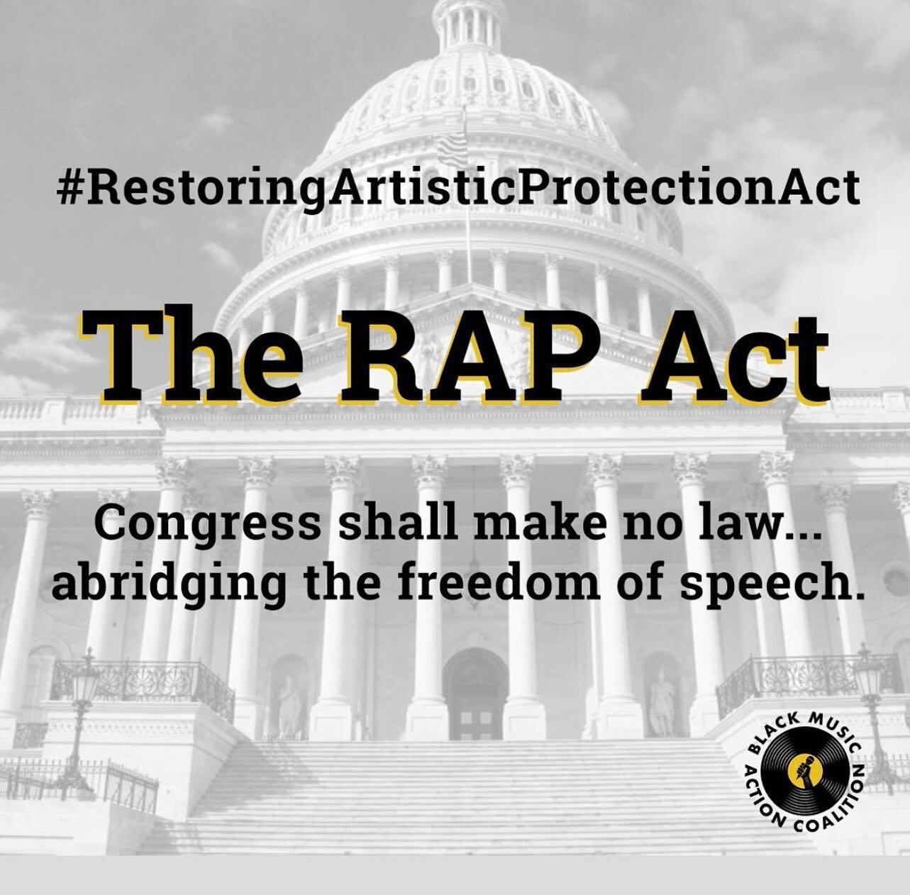 STOP the discriminatory practice of using people&rsquo;s lyrics against them in criminal proceedings which most often targets Black men! Thank you @rephankjohnson and @congressmanbowman for your leadership on this very important issue!  LINK IN BIO T