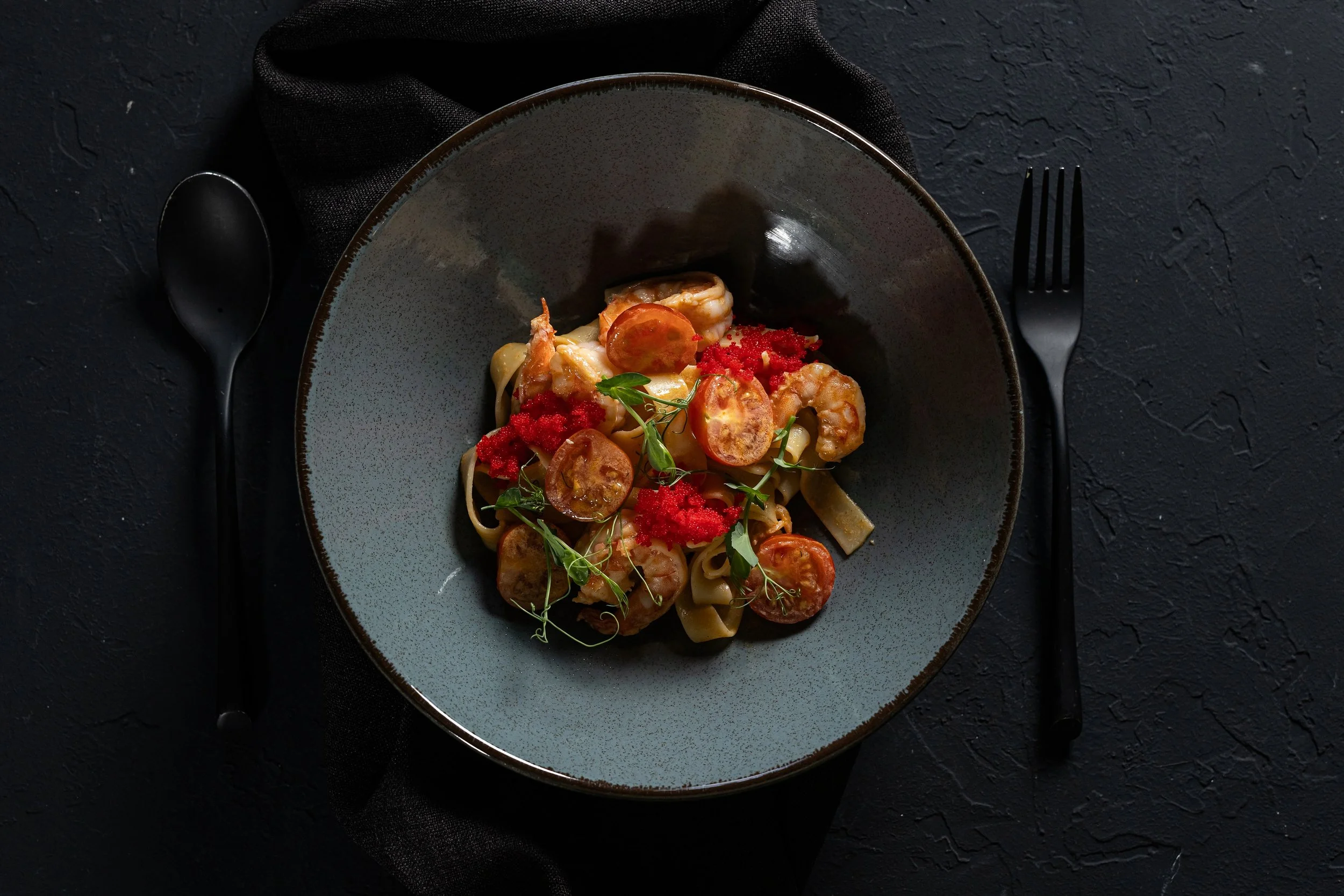 ПАСТА С КРЕВЕТКАМИ И СОУСОМ БИСК