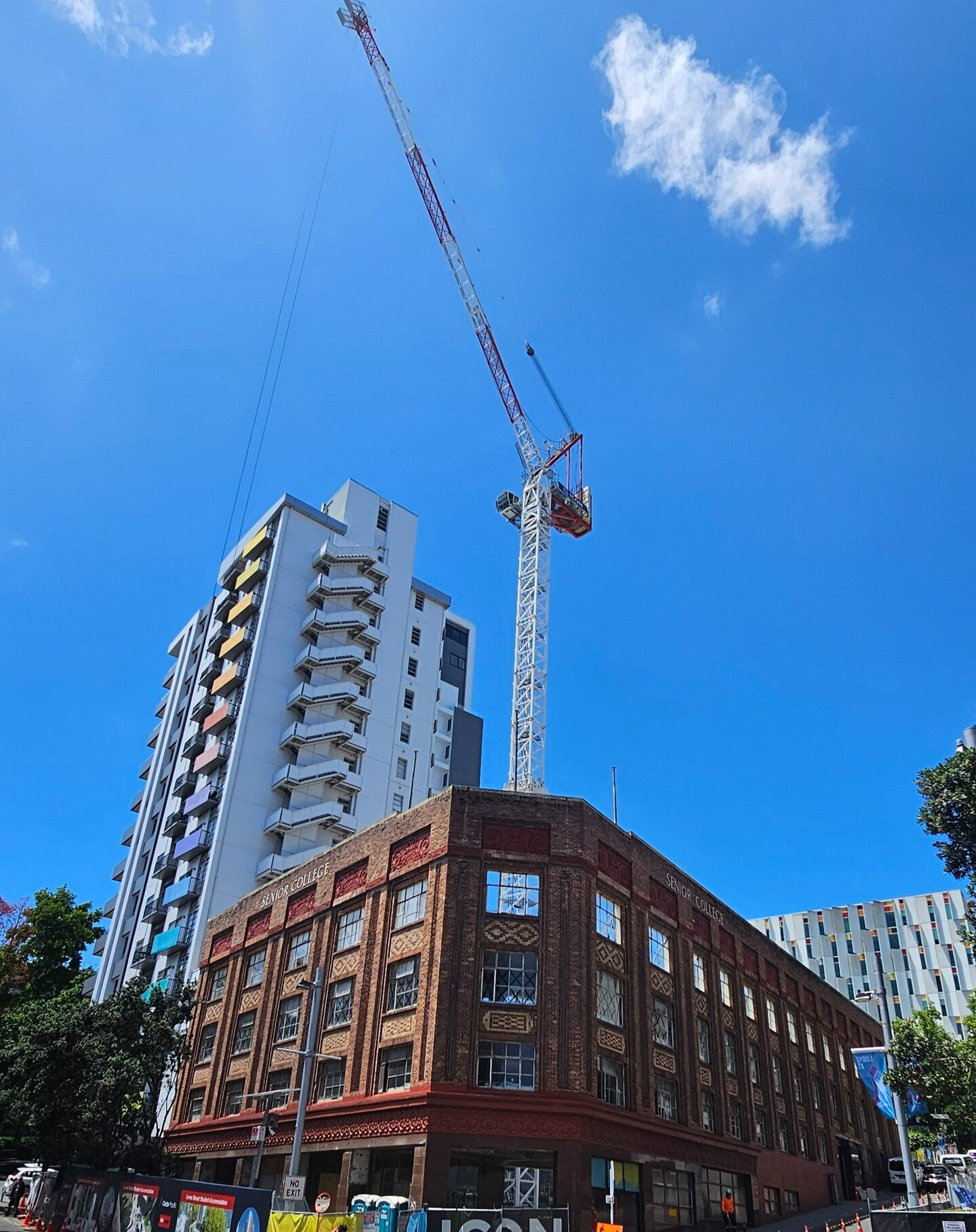 The crane is up at the Lorne Street student accommodation project! 
 
Set to provide more than 700 rooms for Auckland students, along with a main reception, retail space, caf&eacute;, and student amenities on the lower levels, this project will see a