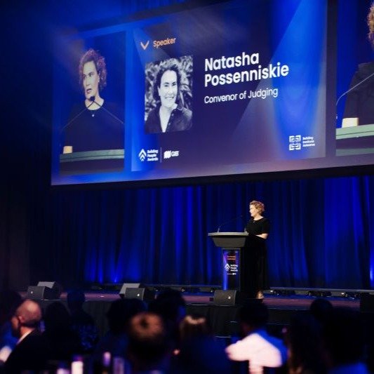 What a fabulous night at the 2026 Building People Awards on Friday 14 August, hosted by Building Institute Aotearoa!
 
It was an extra-special evening for Urban Outcomes Director Natasha Possenniskie, who returned as Convenor of Judging for the fourt