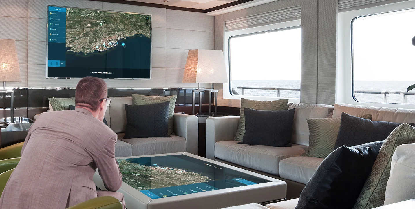 Touch Coffee Table with realtime Yacht information
