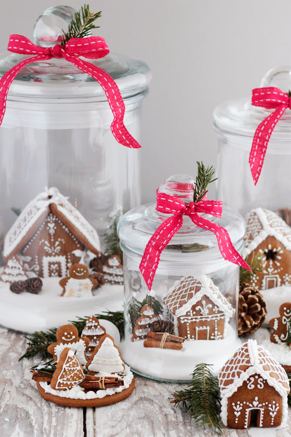 Gingerbread houses that are as sweet to look at as they are to eat.