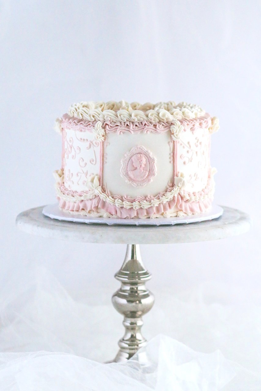 Vintage Cameo Buttercream Cake