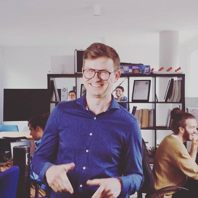 Founder in his element: Dr. Eugen Funk

We are shooting a company introduction right now with every one of our 3 founders telling their story and role in the company. Pre-production already discovered to allot some extra time for all the outtakes, in