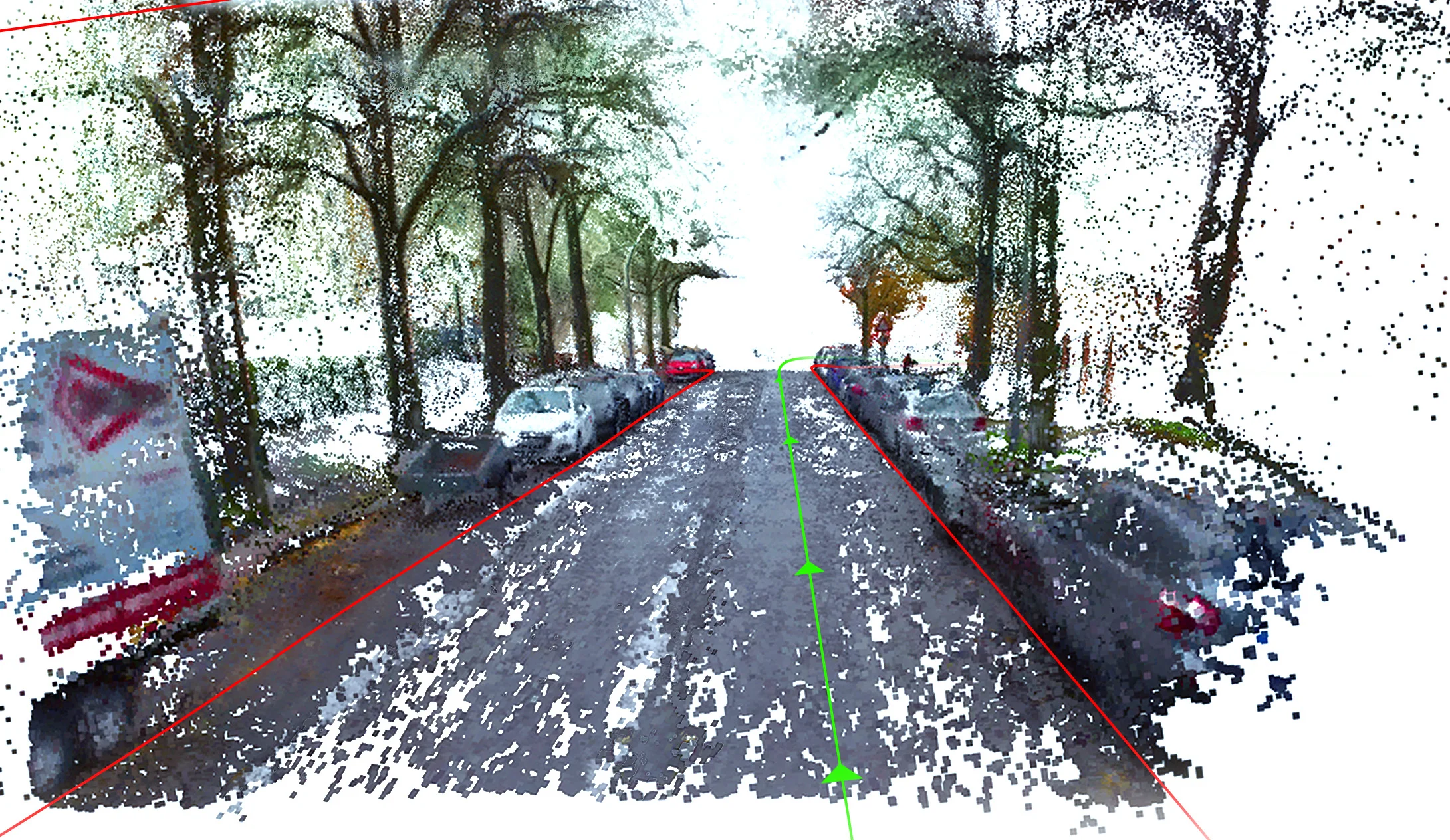 Combining SLAM and dense 3D Reconstruction enables the generation of high definition 3D maps from moving cameras mounted on a vehicle.
