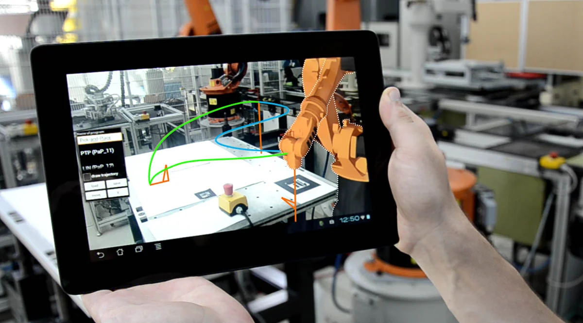 AR Android industrial robot simulation for the shop-floor: YouTube Link