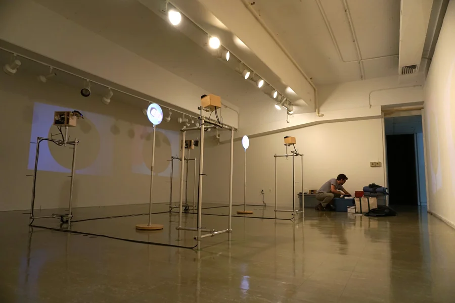 Herter Gallery installation in progress