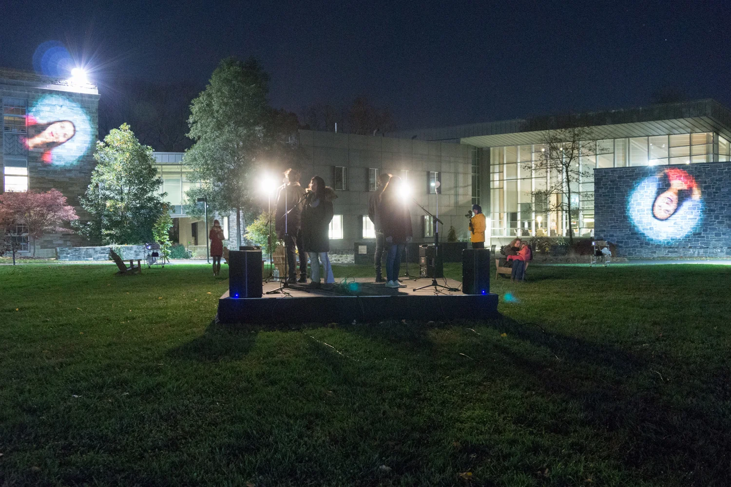 Chorus, detail of projections and performance