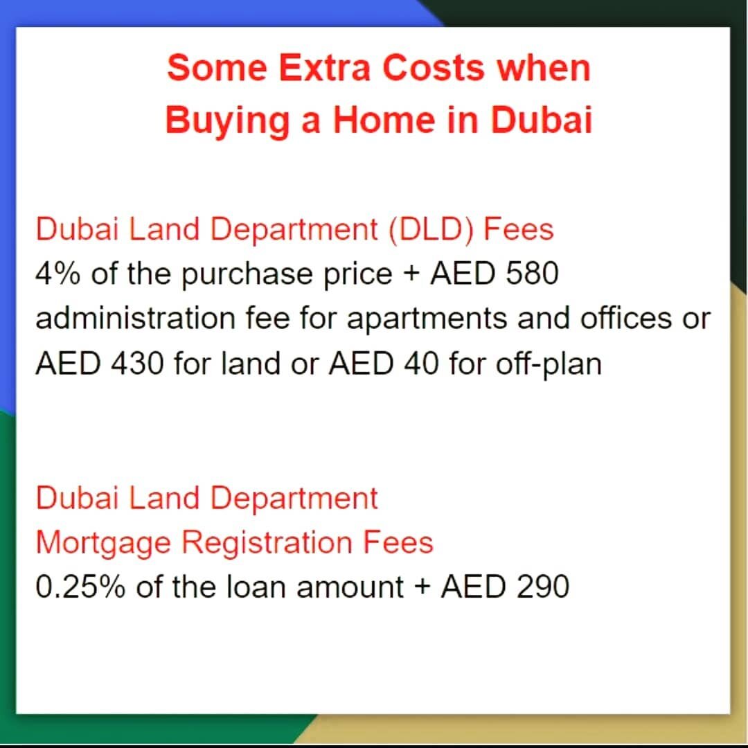 Buying residential property in Dubai. These are some of the costs involved. #dubairealestate #dubaiinvestors #investors #realestateinvestment #dubaipropertynews #palmjumeirah #dubaimarina