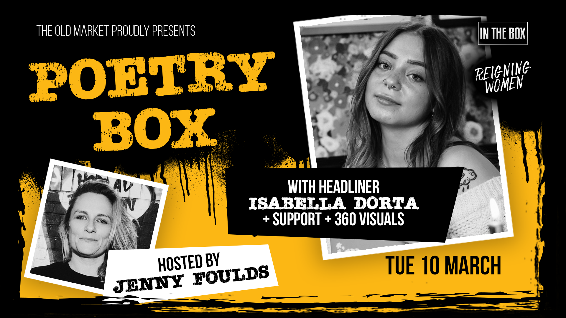 Poetry Box: Isabella Dorta + Support - Hosted by Jenny Foulds
